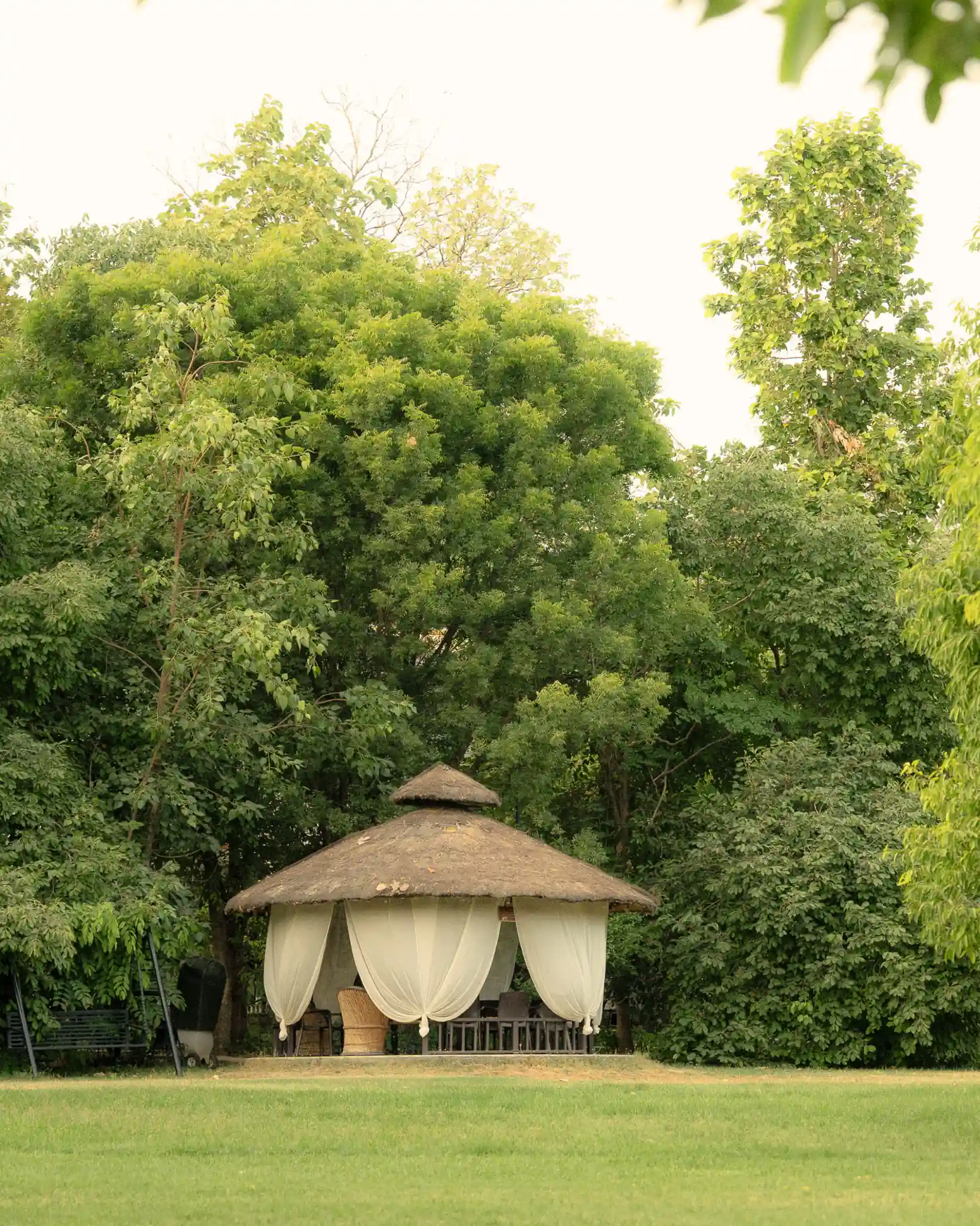 Outdoor gazebo in Aahana's lawns