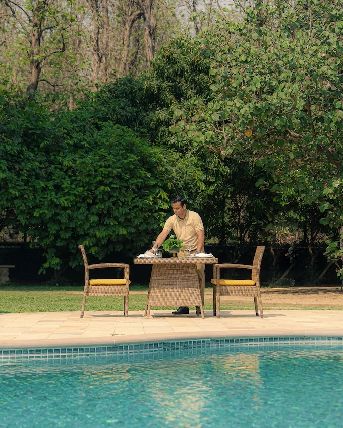 Lunch by the poolside